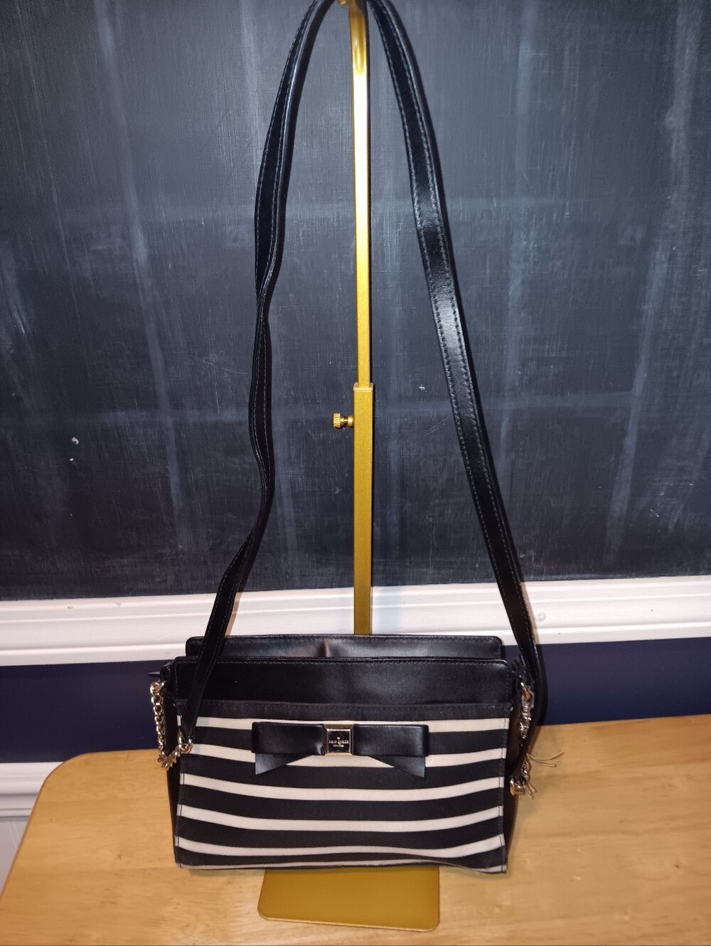 Kate Spade Striped Bow Shoulder Bag